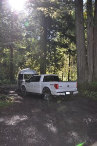 Our campsite with the promised sunshine!