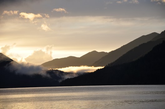Sunset at Lake Crescent Lodge in Olympic National Park
